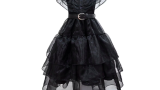 Costum Cosplay pentru fete Wednesday Addams Dress, Poliester