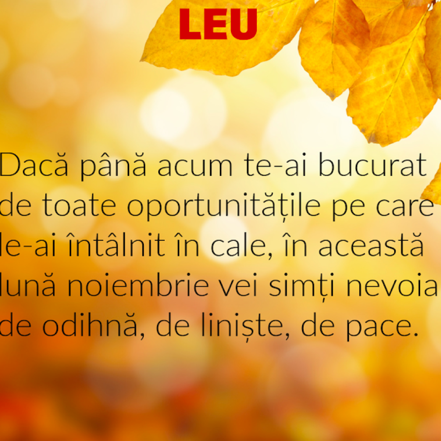 Horoscop Noiembrie 2023: Zodia Leu