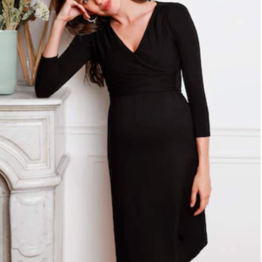 Envie de Fraise, Rochie petrecută pentru gravide Divine, Negru