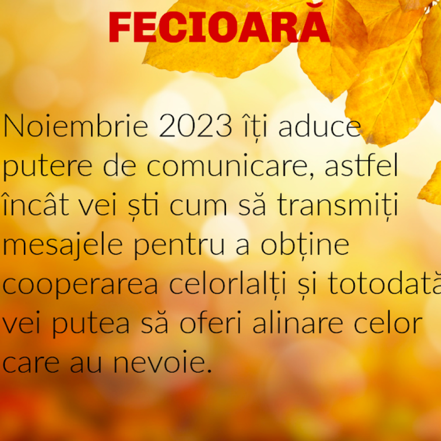 Horoscop Noiembrie 2023: Zodia Fecioară