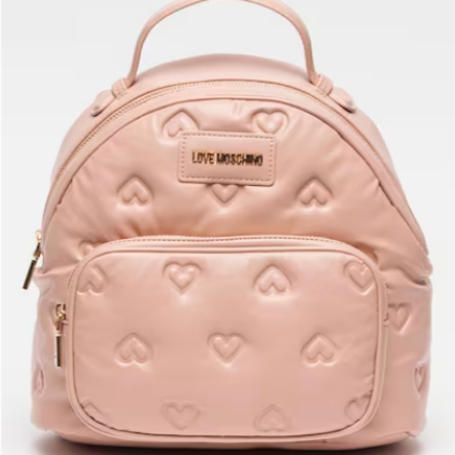 Love Moschino Rucsac de piele ecologică cu inimi ștanțate