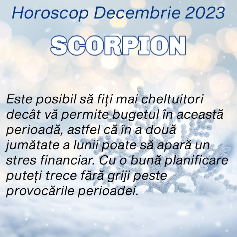 Horoscop Decembrie 2023