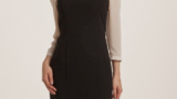 Rochie alb si negru minimal-elegant