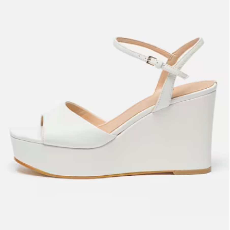 Guess Sandale wedge de piele