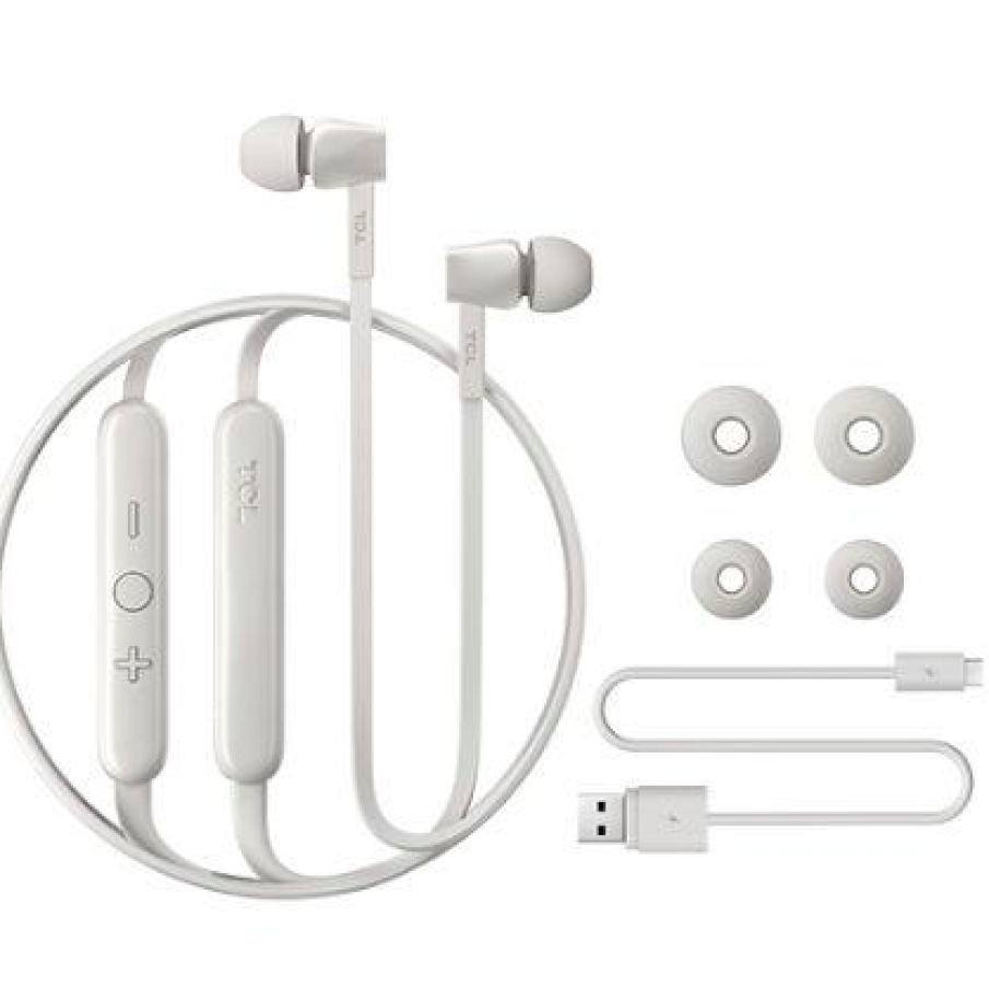 Căști Alergare TCL MTRO100BTWT, In-Ear, Bluetooth, Microfon (Alb)