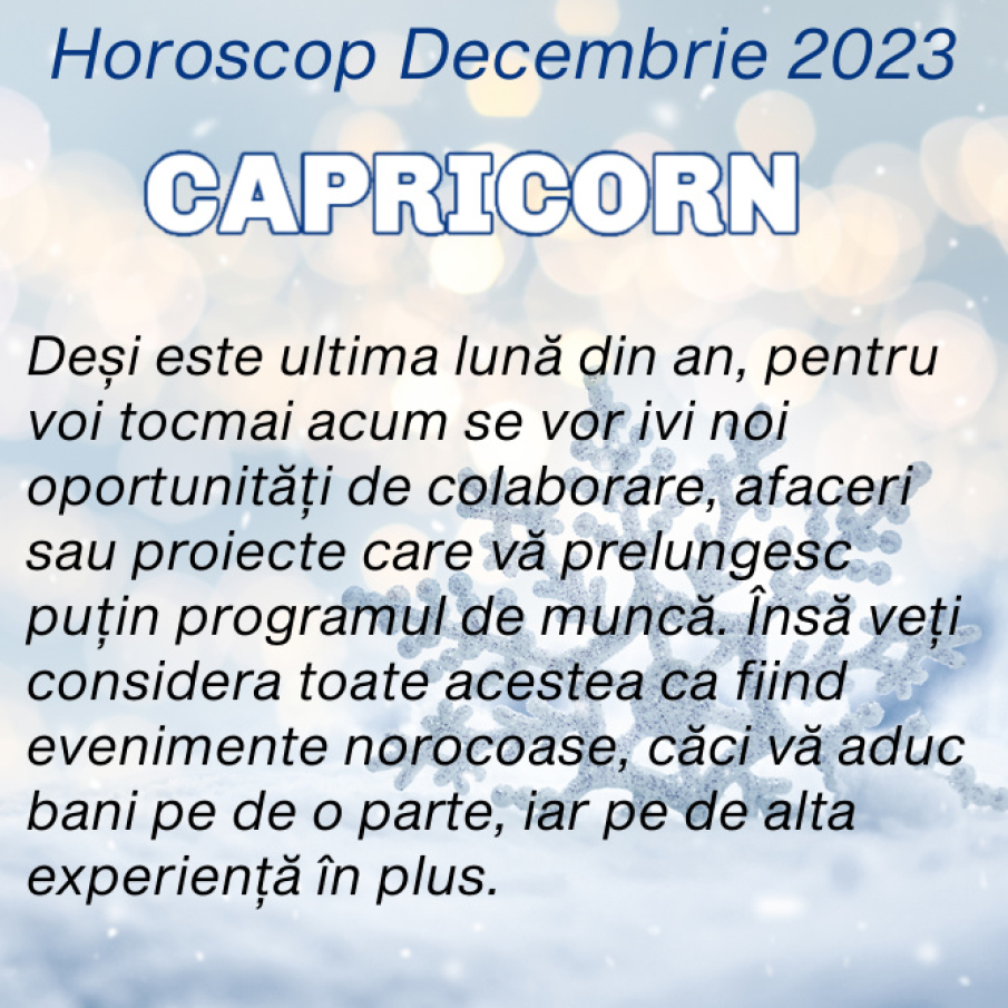 Horoscop Decembrie 2023