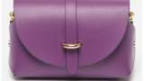 Chiara Canotti, Geantă crossbody de piele cu baretă din lanț detașabilă, Violet