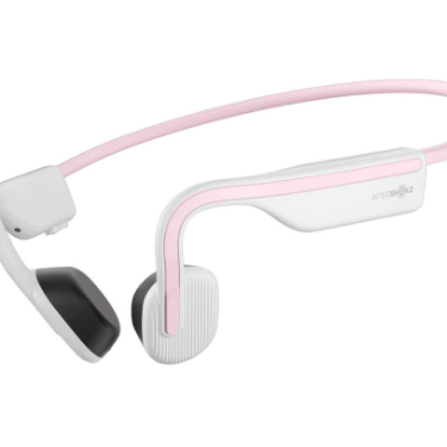 Căști bluetooth conducție prin os Aftershokz OpenMove, roz, microfon