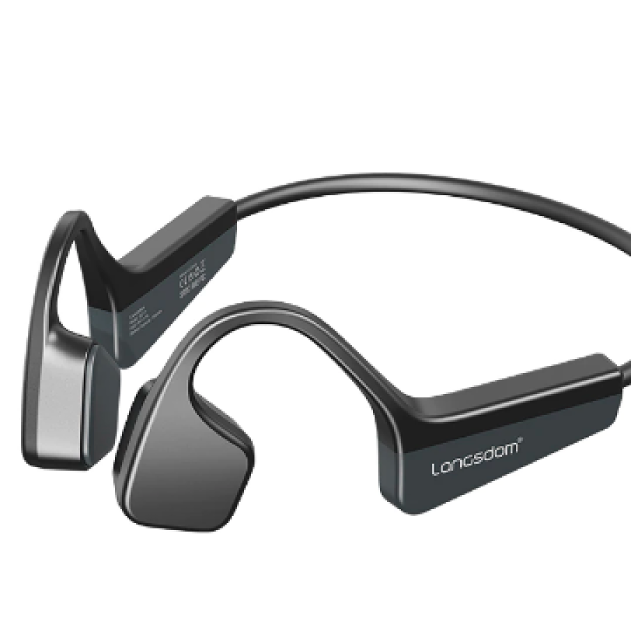 Căști Bone Conduction SeveShop, Bluetooth, In ear, Titanium, microfon - negre