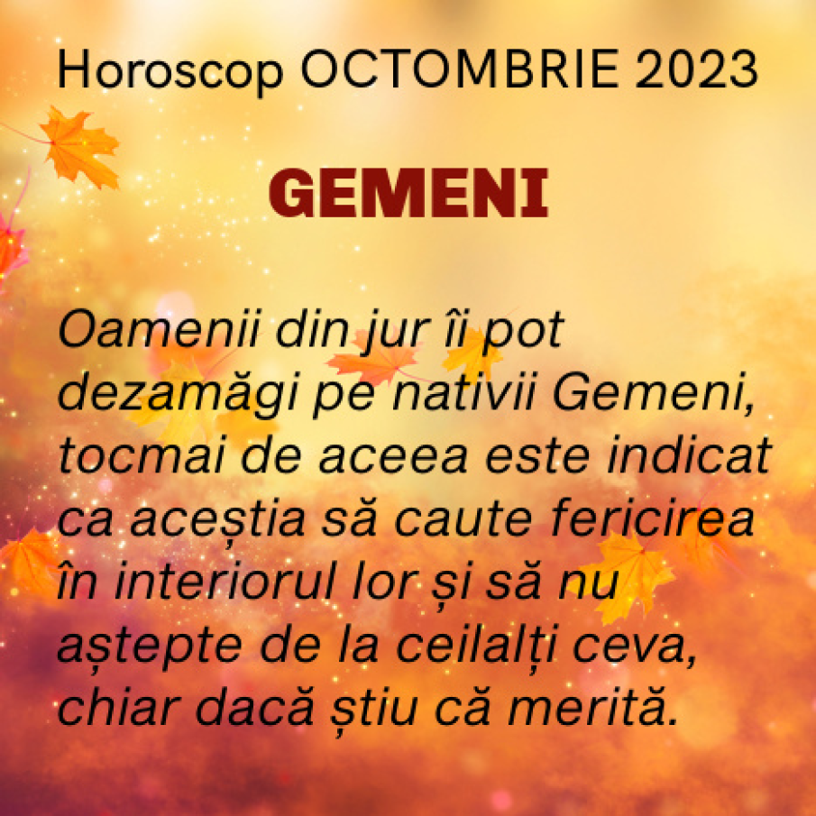 HOROSCOP OCTOMBRIE 2023